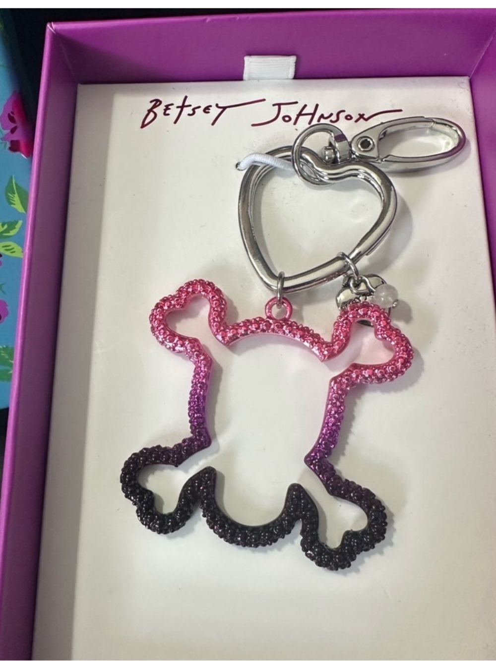 🆕Betsey Johnson Skull Jewelry Charm/Keychain